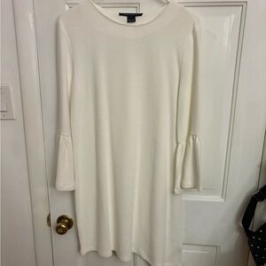 French Connection Cream Long Sleeve Dress